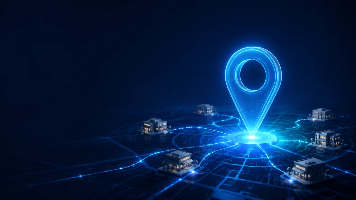 Ilustração de um ativo local conectado a oportunidades digitais